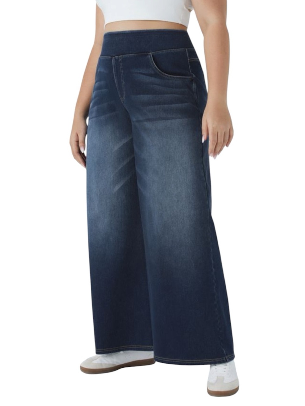 Halara Flex™ High Waisted Pocket Baggy Wide Leg Stretch jeans 2X